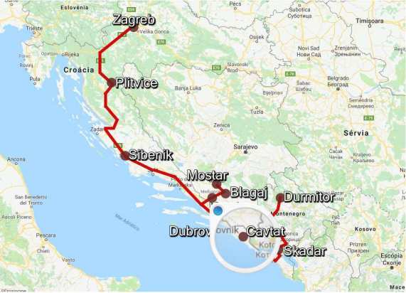 Mapa RoadTrip Cavtat